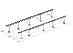 Steel structure of a crane track