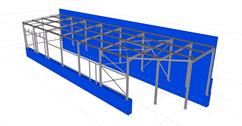 Steel structure of the warehouse extension