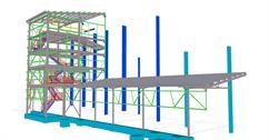 Steel structure of the building of the expedition of bulk materials