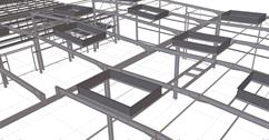 The next stage of construction of the steel structure of production halls