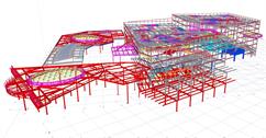 Steel structure of the extension of the Prague Shopping Center Chodov