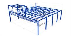 Auxiliary steel structure for technological distribution