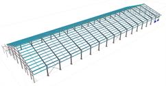 Steel structure of the hall for cattle housing