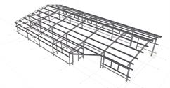 Steel structure of the warehouse hall