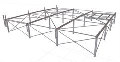 Steel structure of the roof superstructure for the installation of technological equipment