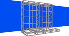 Steel structure for advertising banner