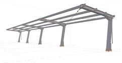 Steel structure of the bicycle shed