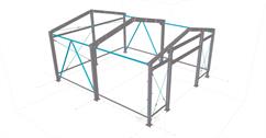 Steel structure of a small warehouse