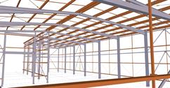 Steel structure of warehouse hall