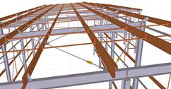 Steel structure of warehouse hall