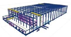 Secondary steel structures of the reinforced concrete skeleton of the production hall