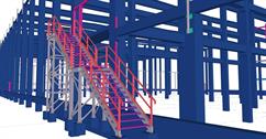 Secondary steel structures of the reinforced concrete skeleton of the production hall