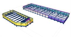 Secondary steel structures of the reinforced concrete skeleton of the shopping center