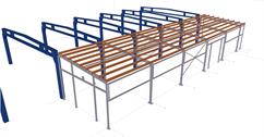 Steel structure of the carpentry shed