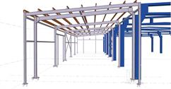 Steel structure of the carpentry shed