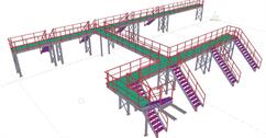 Steel structure of the service walkways for the META storage technology company event